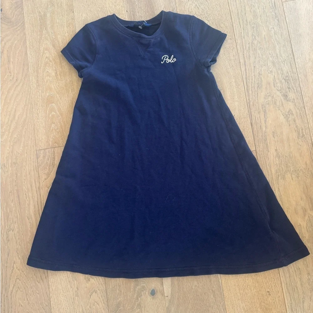 Polo Ralph Lauren French Terry Dress Navy Blue Large